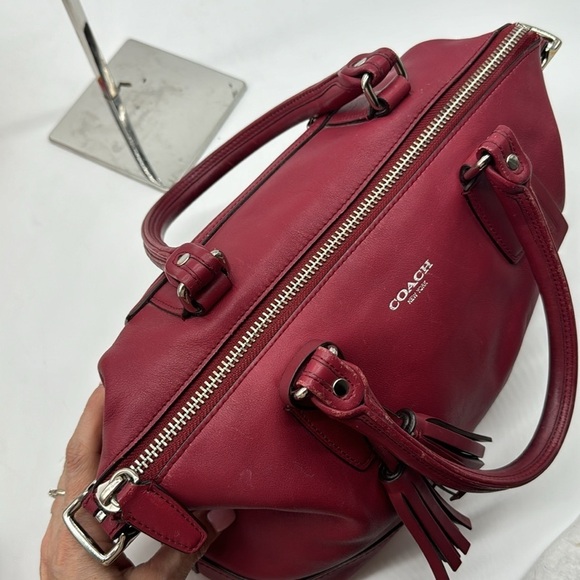 Coach Legacy Molly Eastwest Red Leather Shoulder Bag CP6628A - Picture 12 of 14